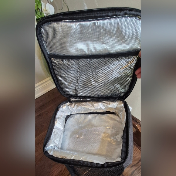 Men's Gray Lunch Bag With Thermo Lining - Picture 9 of 11